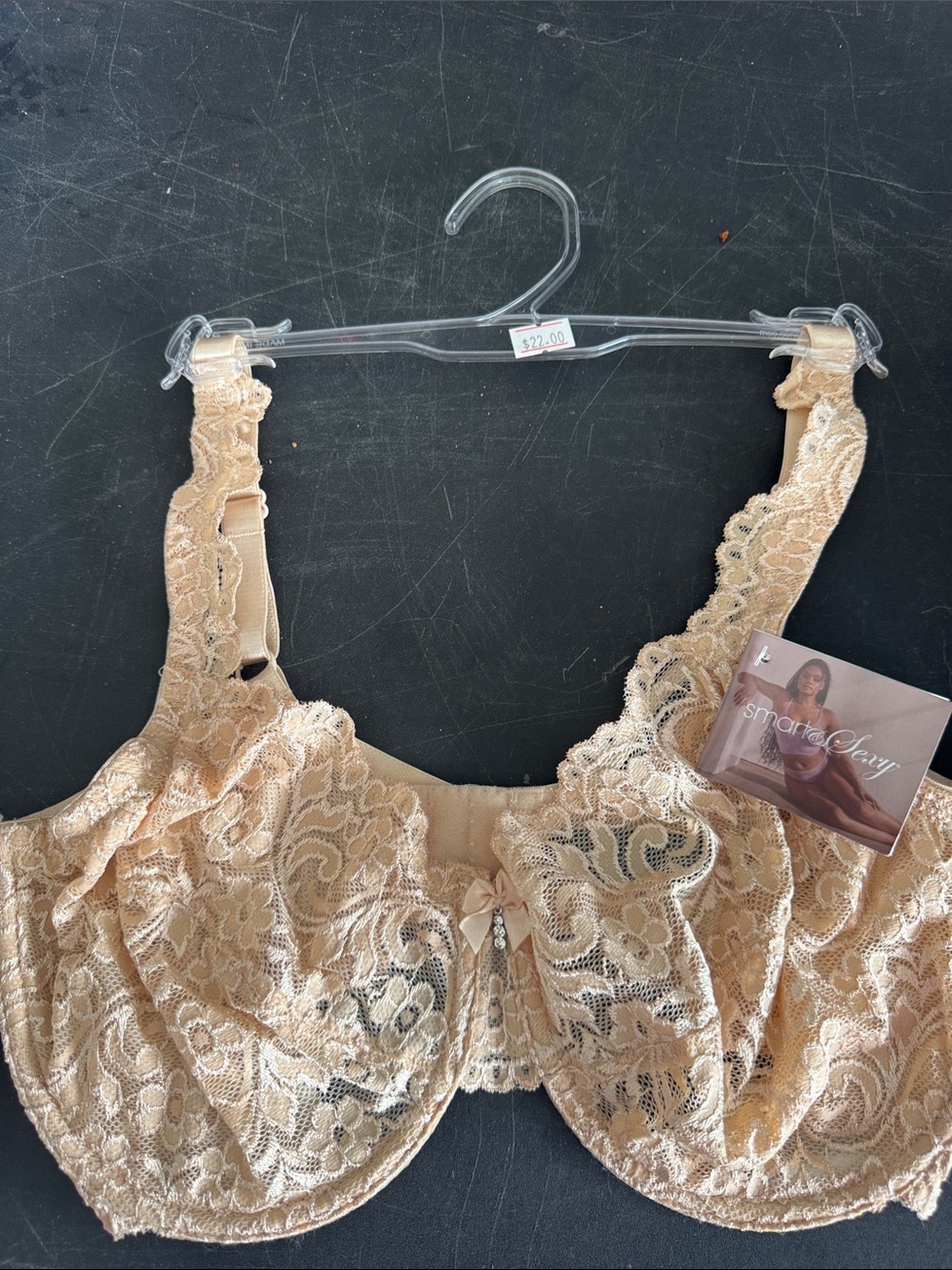 smart & sexy Lace Underwire Bra — Beige